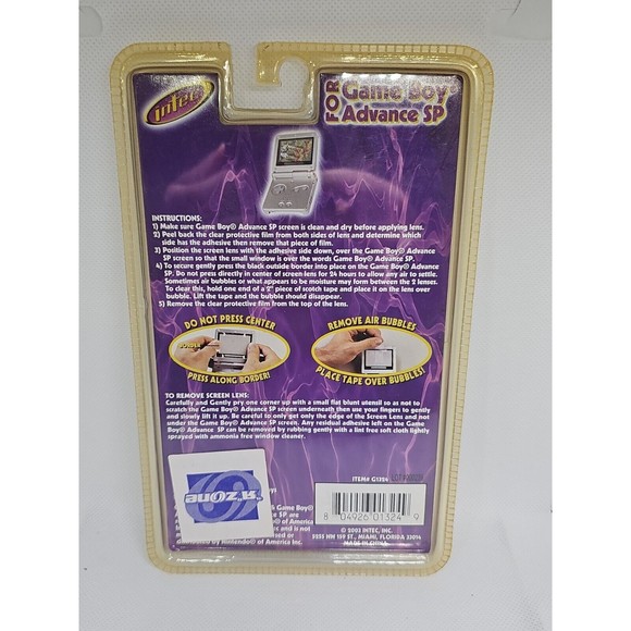 Intec Screen Lens for Game Boy Advance SP Stick-On Protection - NOS - Picture 2 of 3